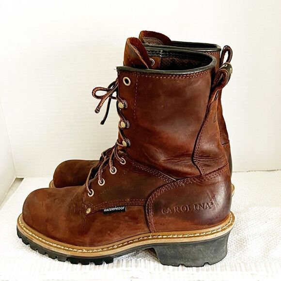 Carolina Men’s 8” steel Toe Waterproof Logger Workboots Sz 8.5 D - Picture 2 of 9